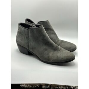 Sam Edelman Women's Grey Taupe Petty Ankle Boots‎ size 8 Genuine Suede